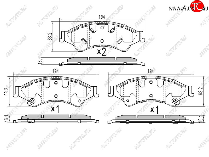 1 559 р. Колодки тормозные перед FL-FR SAT  Ford Ranger (2019-2023) SuperCab, SuperCrew  с доставкой в г. Нижний Новгород