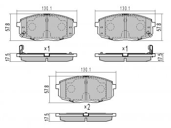 Колодки тормозные перед FL-FR SAT Hyundai Creta (GS,  SU), I30 (FD,  2 GD,  3 PD), I30 Fastback (PD), KIA Ceed (1 ED)