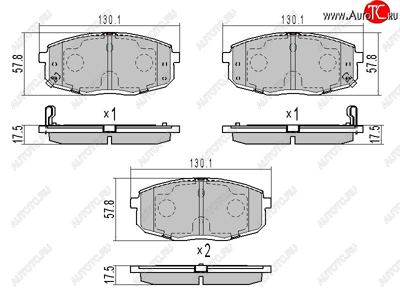 1 179 р. Колодки тормозные перед FL-FR SAT  Hyundai Creta (GS,  SU), I30 (FD,  2 GD,  3 PD), I30 Fastback (PD), KIA Ceed (1 ED)  с доставкой в г. Нижний Новгород