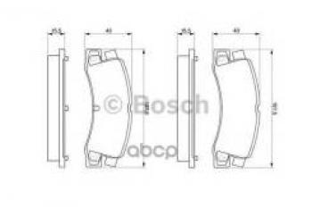 Колодки тормозные передние (4шт.) BOSCH KIA Carens UN (2006-2013)