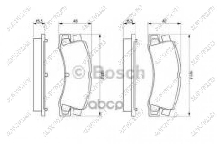 1 499 р. Колодки тормозные передние (4шт.) BOSCH KIA Carens UN (2006-2013)  с доставкой в г. Нижний Новгород