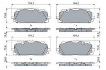 Колодки тормозные передние (4шт.) BOSCH Audi A8 D5 дорестайлинг (2017-2021)