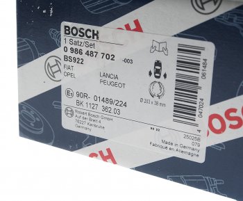 2 679 р. Колодки тормозные задние стояночного тормоза (4шт.) BOSCH Opel Corsa D дорестайлинг, хэтчбэк 3 дв. (2006-2010)  с доставкой в г. Нижний Новгород. Увеличить фотографию 4