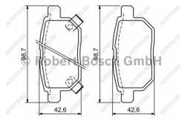 1 559 р. Колодки тормозные задние (4шт.) BOSCH Toyota Corolla E140 седан дорестайлинг (2007-2010)  с доставкой в г. Нижний Новгород