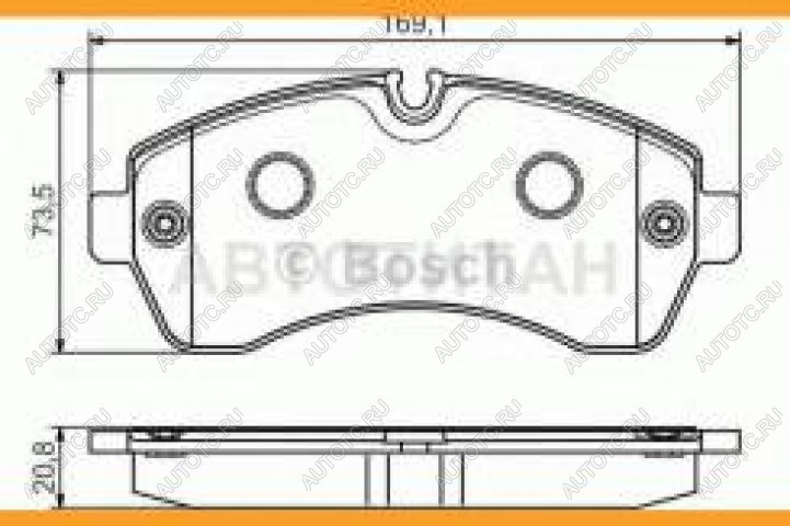 4 399 р. Колодки тормозные передние (4шт.) BOSCH Mercedes-Benz Sprinter W906 (2006-2013)  с доставкой в г. Нижний Новгород