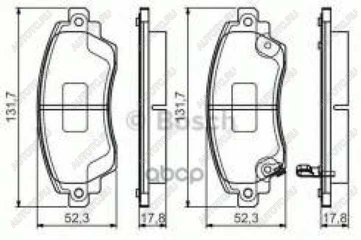 2 379 р. Колодки тормозные передние (4шт.) BOSCH Toyota Corolla E110 седан дорестайлинг (1997-2000)  с доставкой в г. Нижний Новгород