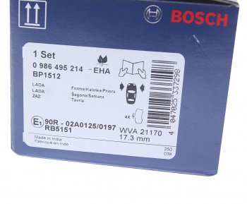 2 099 р. Колодки тормозные передние (4шт.) BOSCH Лада 2108 (1984-2003)  с доставкой в г. Нижний Новгород. Увеличить фотографию 4