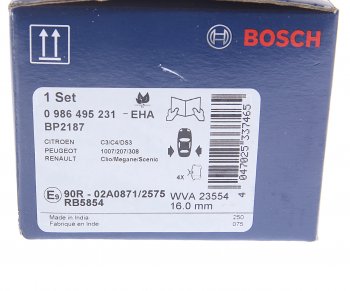 1 449 р. Колодки тормозные задние (4шт.) BOSCH CITROEN C8 (2002-2014)  с доставкой в г. Нижний Новгород. Увеличить фотографию 4