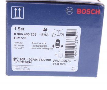 829 р. Колодки тормозные задние (4шт.) BOSCH Peugeot 206 хэтчбэк 5 дв. 2AC рестайлинг (2003-2009)  с доставкой в г. Нижний Новгород. Увеличить фотографию 3