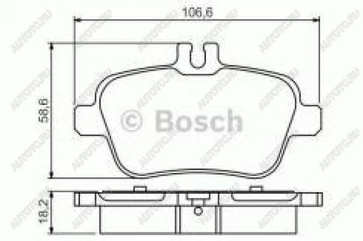 2 299 р. Колодки тормозные задние (4шт.) BOSCH Mercedes-Benz B-Class W246/T246 хэтчбэк (2011-2018)  с доставкой в г. Нижний Новгород