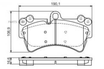 Колодки тормозные передние R18 (4шт.) BOSCH Porsche Cayenne 955 (2002-2006)