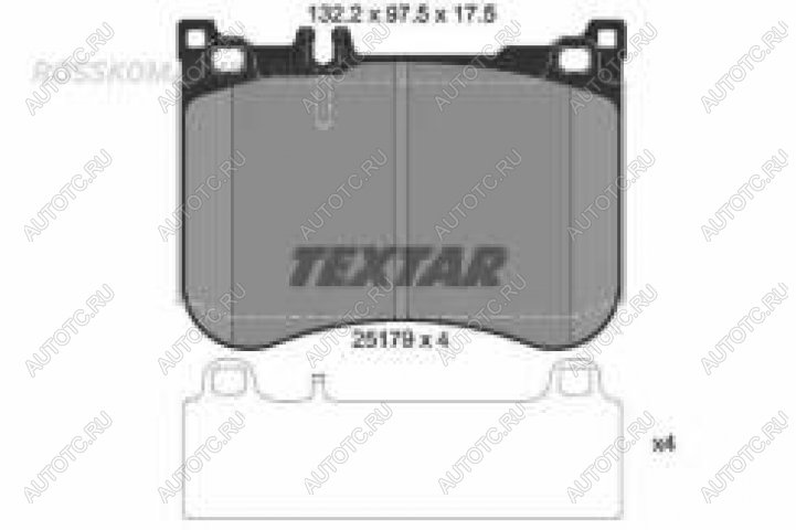 10 599 р. Колодки тормозные передние (4шт.) TEXTAR Mercedes-Benz S class X222 седан 2-ой рестайлинг (2018-2020)  с доставкой в г. Нижний Новгород