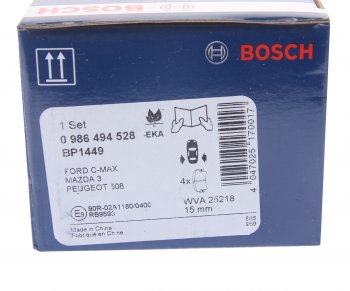 2 679 р. Колодки тормозные задние (4шт.) BOSCH Ford Focus 2  седан дорестайлинг (2004-2008)  с доставкой в г. Нижний Новгород. Увеличить фотографию 4