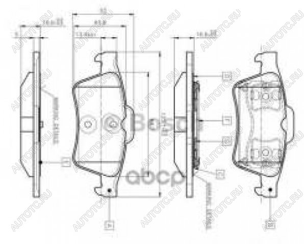 1 079 р. Колодки тормозные задние (4шт.) BOSCH Nissan Primera 3 седан P12 (2001-2008)  с доставкой в г. Нижний Новгород