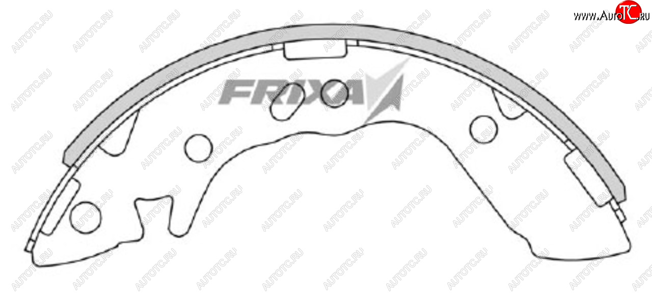 1 259 р. Колодки тормозные задние барабанные (4шт.) HANKOOK FRIXA Hyundai Accent седан ТагАЗ (2001-2012)  с доставкой в г. Нижний Новгород