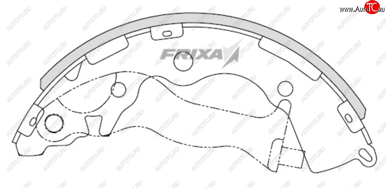 1 339 р. Колодки тормозные передние барабанные (4шт.) HANKOOK FRIXA Hyundai Accent MC седан (2005-2011)  с доставкой в г. Нижний Новгород