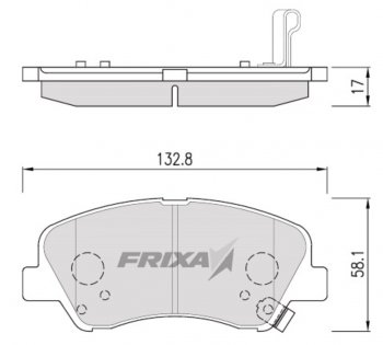 Колодки тормозные передние (4шт.) HANKOOK FRIXA Hyundai Solaris RBr хэтчбэк рестайлинг (2014-2017)