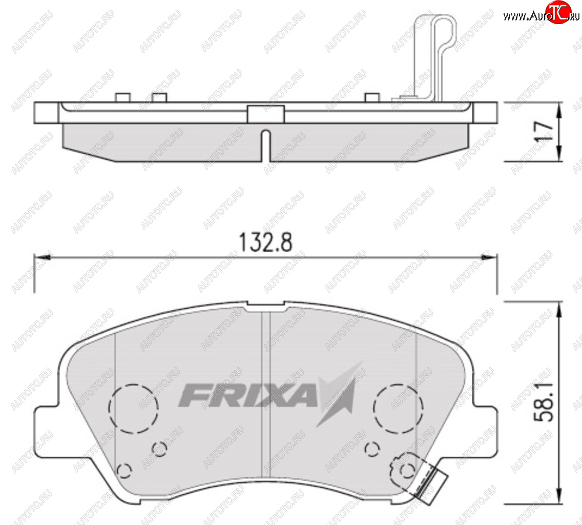 1 299 р. Колодки тормозные передние (4шт.) HANKOOK FRIXA Hyundai Solaris RBr хэтчбэк рестайлинг (2014-2017)  с доставкой в г. Нижний Новгород