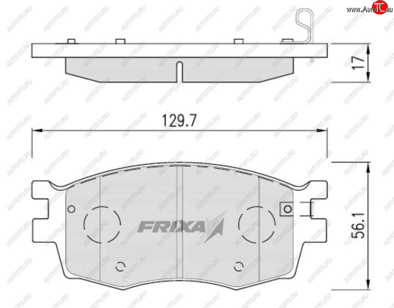 889 р. Колодки тормозные передние (4шт.) HANKOOK FRIXA KIA Rio 2 JB дорестайлинг седан (2005-2009)  с доставкой в г. Нижний Новгород