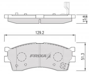 859 р. Колодки тормозные передние (4шт.) HANKOOK FRIXA KIA Rio 2 JB дорестайлинг седан (2005-2009)  с доставкой в г. Нижний Новгород. Увеличить фотографию 3