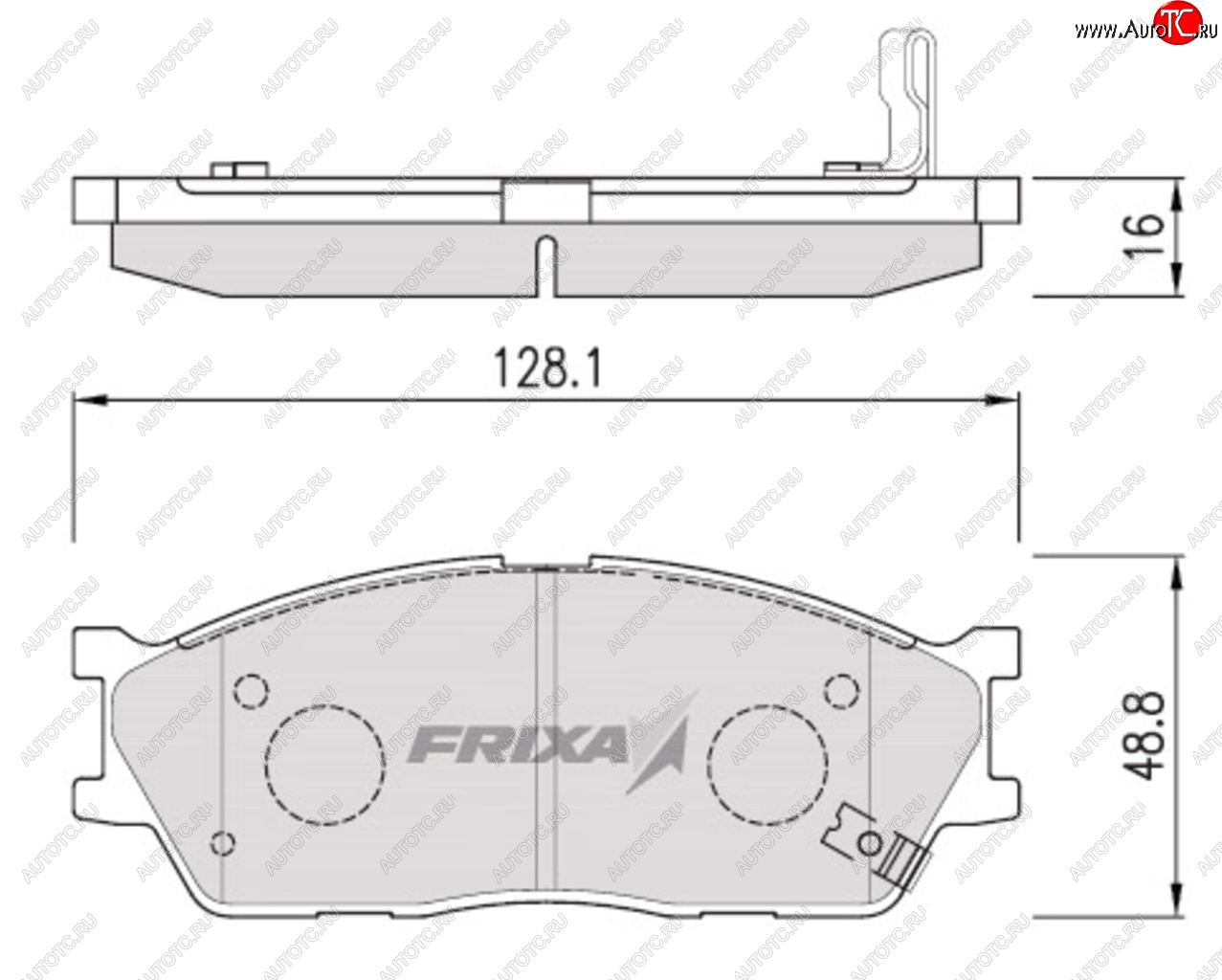 879 р. Колодки тормозные передние (4шт.) HANKOOK FRIXA KIA Rio 2 JB дорестайлинг седан (2005-2009)  с доставкой в г. Нижний Новгород