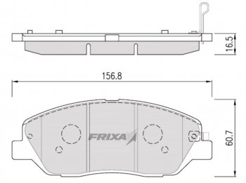 Колодки тормозные передние (4шт.) HANKOOK FRIXA Hyundai Genesis BH седан дорестайлинг (2008-2012)