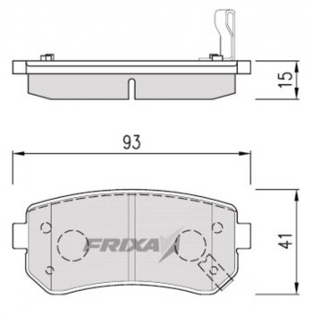 Колодки тормозные задние (4шт.) HANKOOK FRIXA KIA Rio 2 JB дорестайлинг седан (2005-2009)