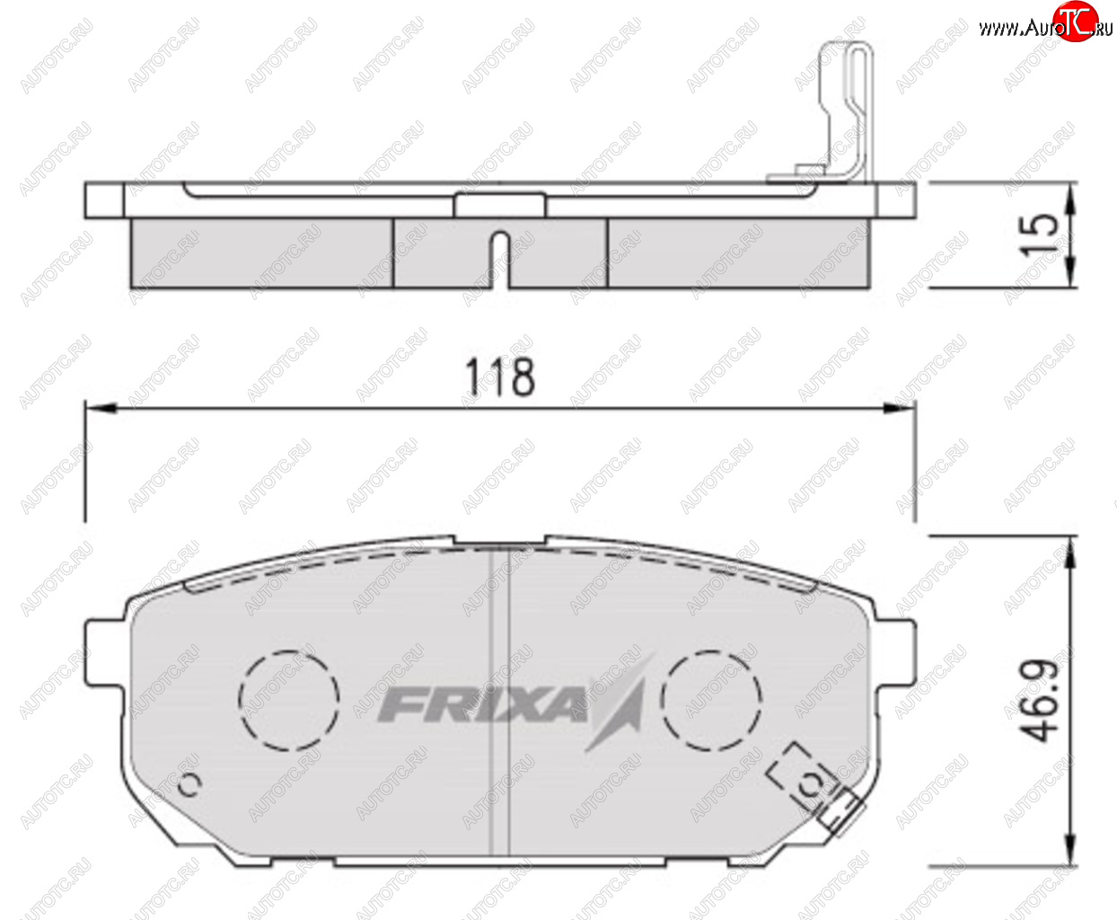 2 269 р. Колодки тормозные задние (4шт.) FRIXA KIA Sorento BL дорестайлинг (2002-2006)  с доставкой в г. Нижний Новгород