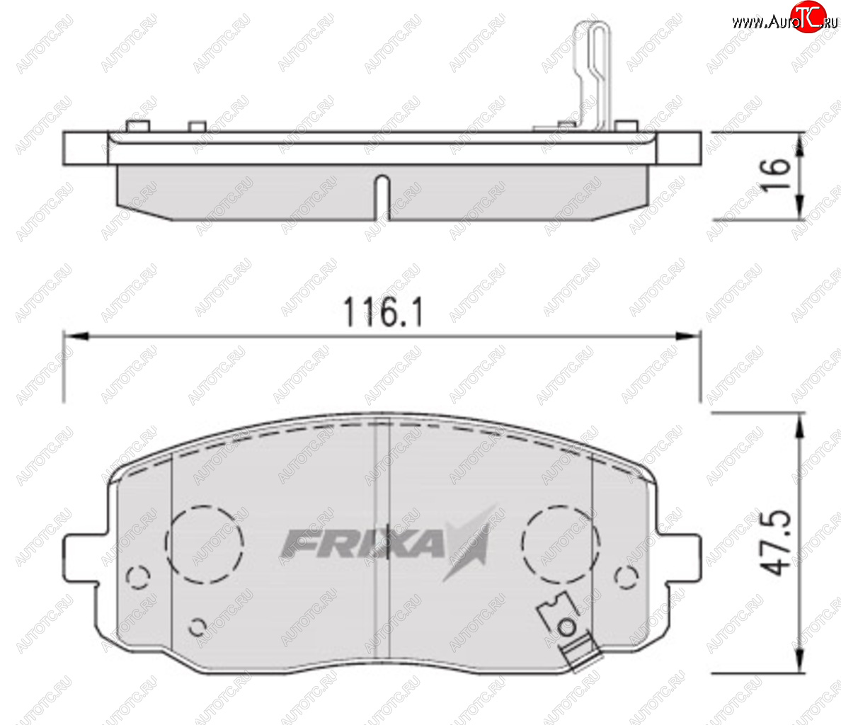 1 439 р. Колодки тормозные передние (4шт.) FRIXA KIA Picanto 3 JA хэтчбэк 5 дв. дорестайлинг (2017-2021)  с доставкой в г. Нижний Новгород