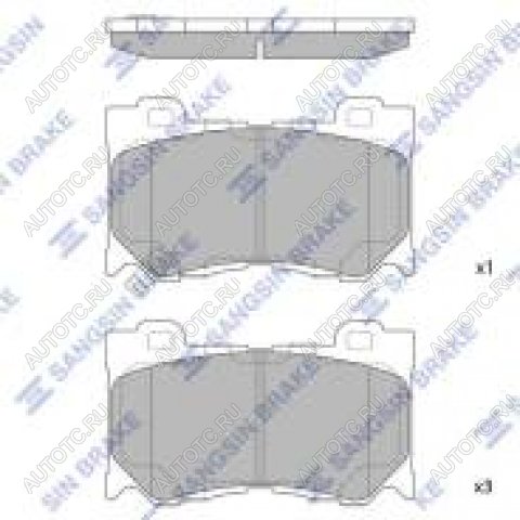 1 899 р. Колодки тормозные передние (4шт.) SANGSIN INFINITI FX37 S51 рестайлинг (2011-2013)  с доставкой в г. Нижний Новгород
