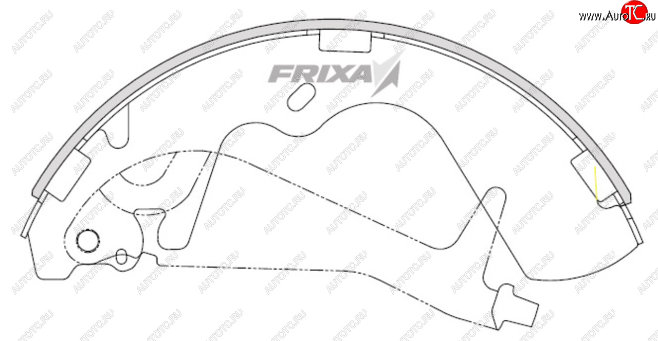 1 649 р. Колодки тормозные передние барабанные (4шт.) HANKOOK FRIXA Hyundai Starex/H1 A1 рестайлинг (2004-2007)  с доставкой в г. Нижний Новгород