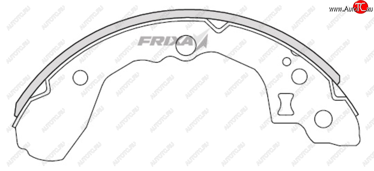 859 р. Колодки тормозные задние барабанные (4шт.) HANKOOK FRIXA KIA Rio 2 JB дорестайлинг седан (2005-2009)  с доставкой в г. Нижний Новгород