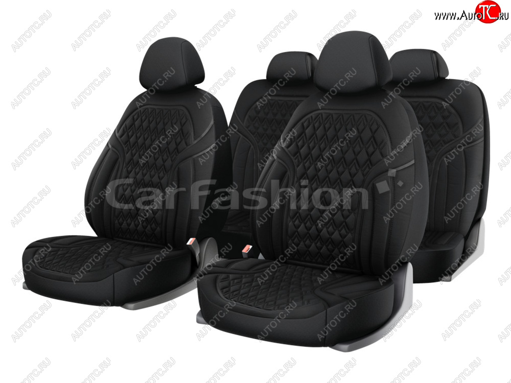 3 399 р. Универсальные чехлы сидений (майка, 11 предм., полиэстер) Impulse CARFASHION CITROEN C1 P хэтчбэк 5 дв. 1-ый рестайлинг (2008-2012) (черный)  с доставкой в г. Нижний Новгород