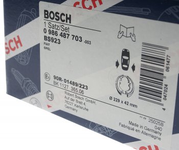 2 749 р. Колодки тормозные задние барабанны (4шт.) BOSCH Opel Corsa D дорестайлинг, хэтчбэк 3 дв. (2006-2010)  с доставкой в г. Нижний Новгород. Увеличить фотографию 4