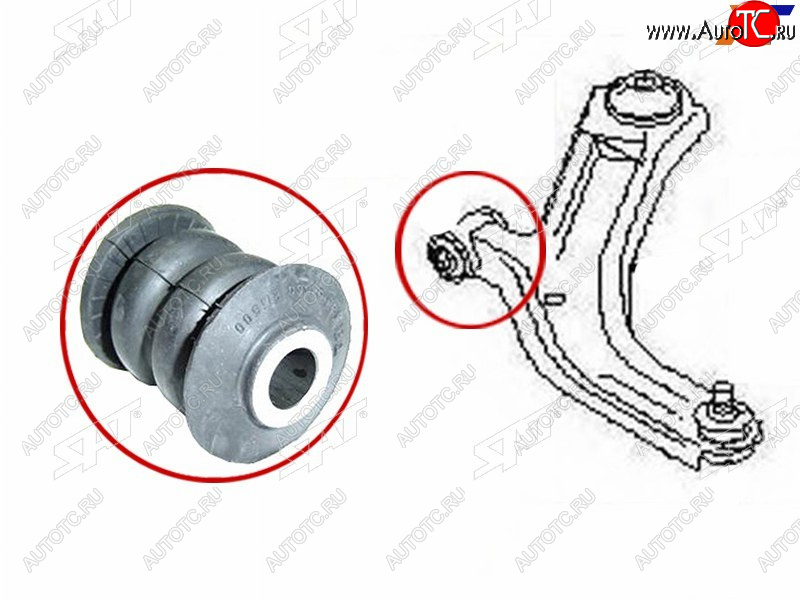 249 р. Сайлентблок переднего рычага FR SAT Nissan March 3 K12 хэтчбэк 5 дв. правый руль 1-ый рестайлинг (2005-2007)  с доставкой в г. Нижний Новгород