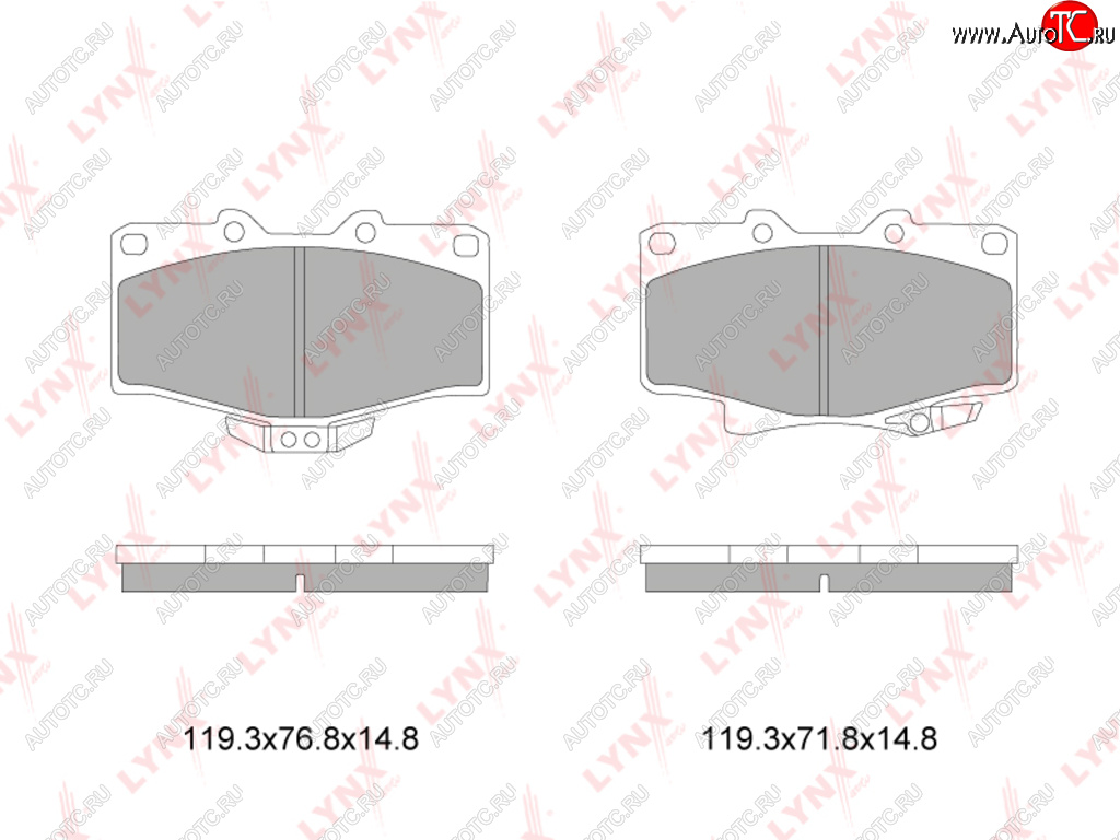 1 549 р. Колодки тормозные передние (4шт.) LYNX Toyota 4Runner N180 5 дв. дорестайлинг (1995-2000)  с доставкой в г. Нижний Новгород