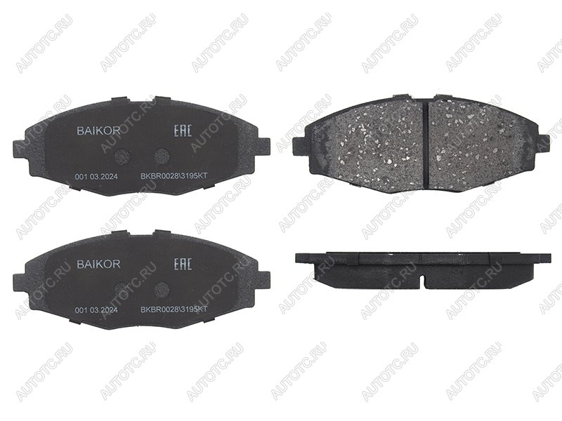 999 р. Колодки тормозные перед (диски 236mm) BAIKOR Daewoo Nexia рестайлинг (2008-2015)  с доставкой в г. Нижний Новгород