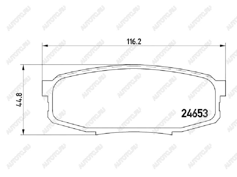 4 099 р. Колодки тормозные задние BAIKOR Toyota Sequoia XK60 дорестайлинг (2007-2017)  с доставкой в г. Нижний Новгород