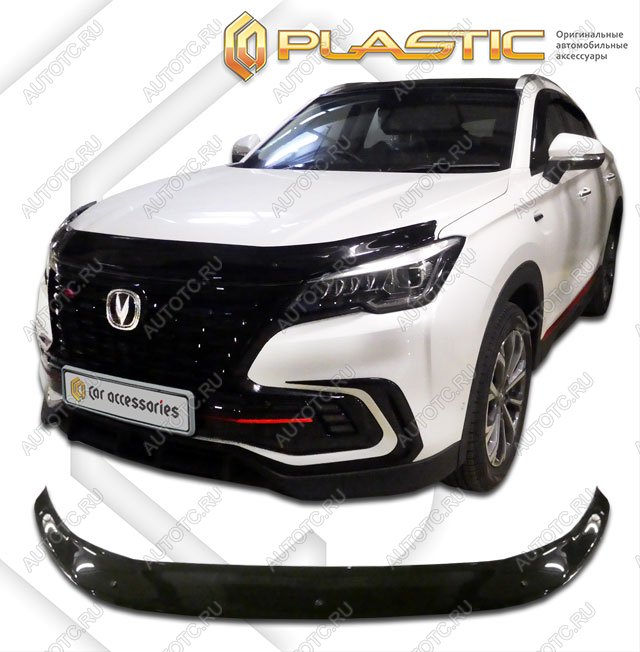 2 079 р. Дефлектор капота CA-Plastic  Changan CS85 Coupe (2021-2025) рестайлинг (серия Classic черный)  с доставкой в г. Нижний Новгород