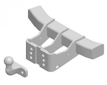 Фаркоп (фланцевое крепление шара) (модели без трубчатого заднего бампера-дуги, исключая модели со ступенчатым задним бампером)Трейлер Ford Ranger DoubleCab дорестайлинг (2011-2016)  (шар Т)