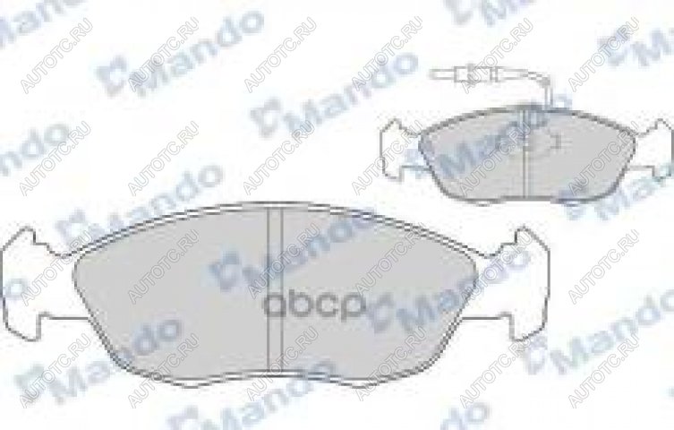 1 759 р. Колодки тормозные передние (4шт.) MANDO Peugeot 106 (1991-2003)  с доставкой в г. Нижний Новгород