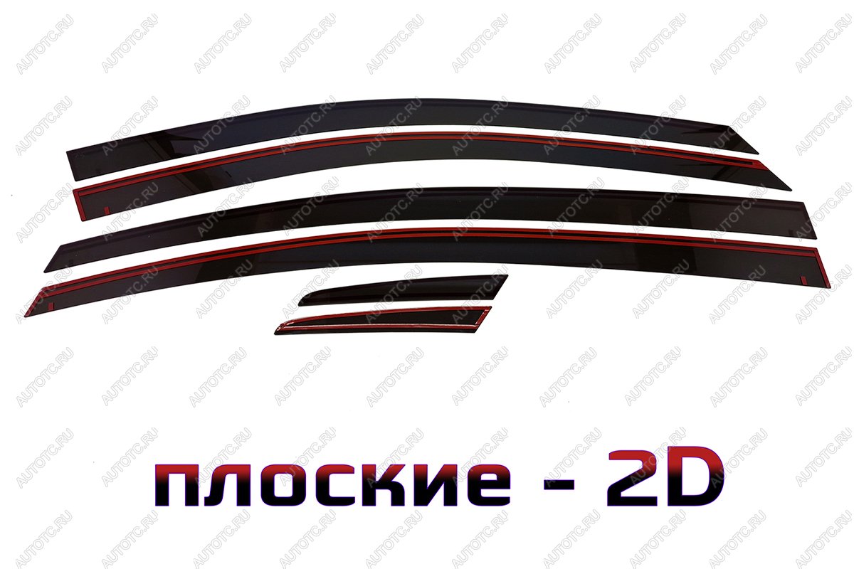 4 899 р. Дефлекторы окон 2D Стрелка11  MG 5 (2020-2024) (черные)  с доставкой в г. Нижний Новгород