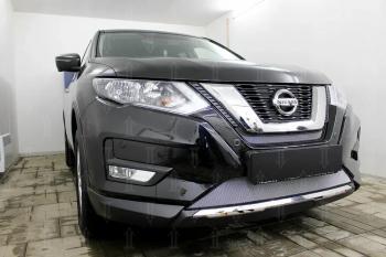 3 499 р. Защита радиатора (низ) Стрелка11 Стандарт  Nissan X-trail  3 T32 (2017-2022) рестайлинг (хром)  с доставкой в г. Нижний Новгород. Увеличить фотографию 2