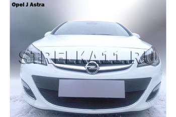 3 099 р. Защита радиатора Стрелка11 Стандарт Opel Astra J универсал рестайлинг (2012-2017) (черная)  с доставкой в г. Нижний Новгород. Увеличить фотографию 2