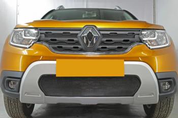 3 779 р. Защита радиатора (низ) Стрелка11 Стандарт Renault Duster HM (2020-2024) (черная)  с доставкой в г. Нижний Новгород. Увеличить фотографию 4