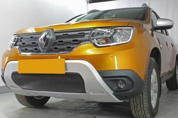 3 779 р. Защита радиатора (низ) Стрелка11 Стандарт Renault Duster HM (2020-2024) (черная)  с доставкой в г. Нижний Новгород. Увеличить фотографию 3