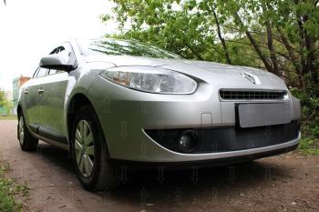 2 399 р. Защита радиатора (верх) Стрелка11 Стандарт  Renault Fluence (2010-2012) дорестайлинг (черная)  с доставкой в г. Нижний Новгород. Увеличить фотографию 2