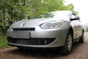 2 399 р. Защита радиатора (верх) Стрелка11 Стандарт  Renault Fluence (2010-2012) дорестайлинг (черная)  с доставкой в г. Нижний Новгород. Увеличить фотографию 3