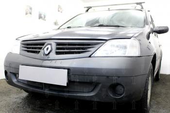 2 769 р. Защита радиатора (низ) Стрелка11 Стандарт Renault Logan 1 дорестайлинг (2004-2010) (черная)  с доставкой в г. Нижний Новгород. Увеличить фотографию 2