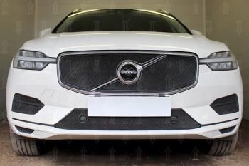 3 499 р.  Защита радиатора (Momentum) (верх 2 части) Стрелка11 Стандарт  Volvo XC60 (2017-2022) (черная)  с доставкой в г. Нижний Новгород. Увеличить фотографию 2